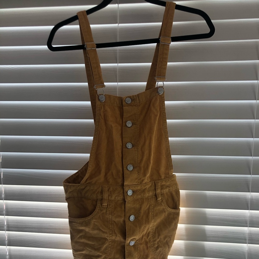 Pacsun Mustard Yellow Overalls Dress
